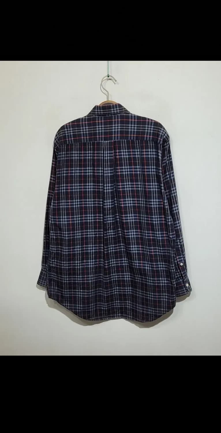 (L) 버버리 체크남방 네이비 셔츠 포켓 로고 캐주얼  상품이미지7