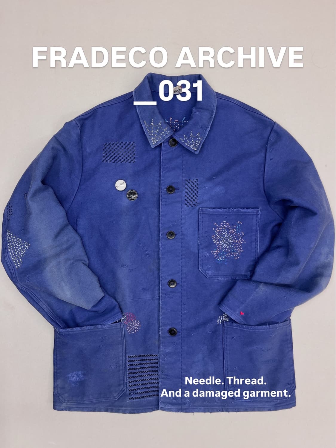 vintage French Moleskin Work Jacket 상품이미지1