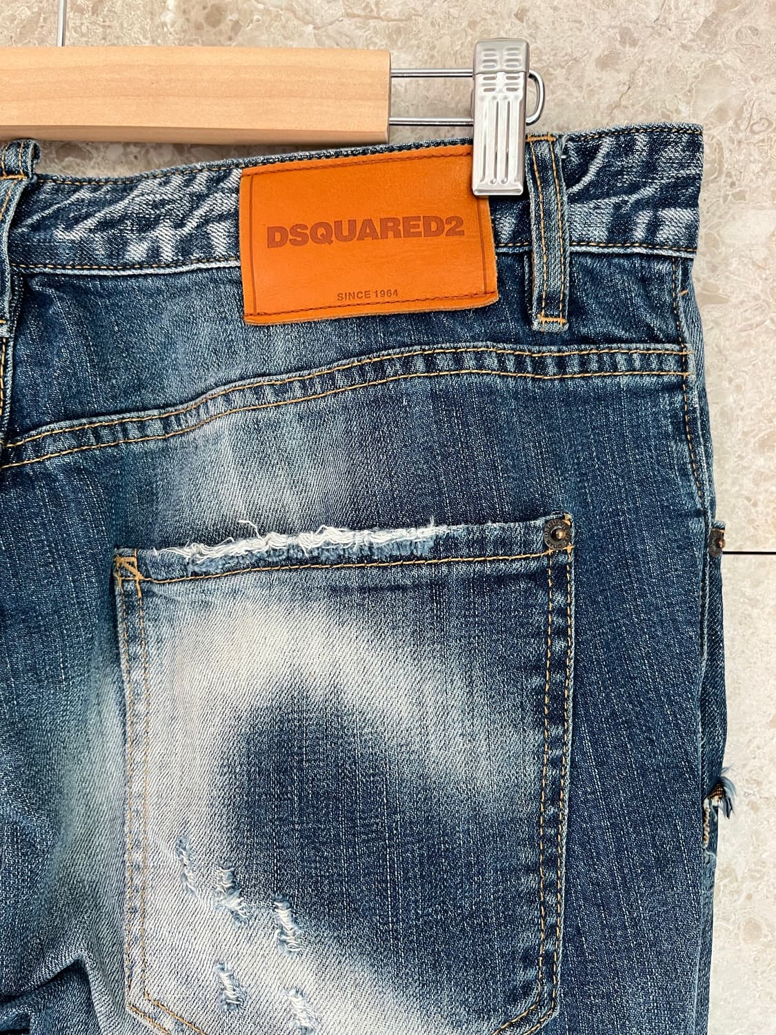 디스퀘어드2 패치 데미지 청바지 48(33~34인치) 정품 상품이미지4