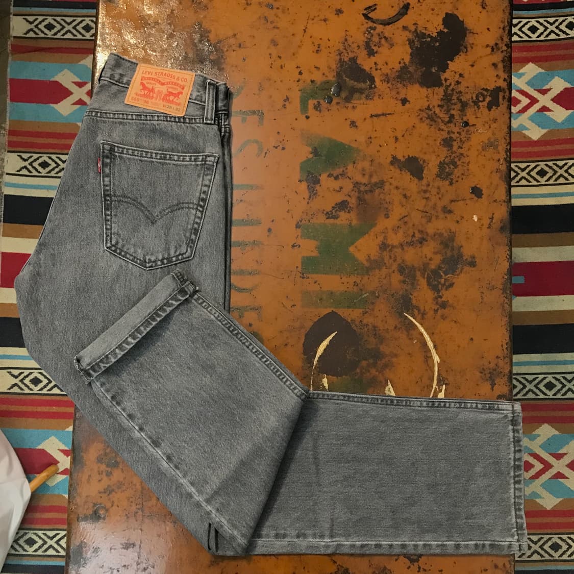 리바이스 555 96 그레이 데님 팬츠 허리 28 사이즈 상품이미지2