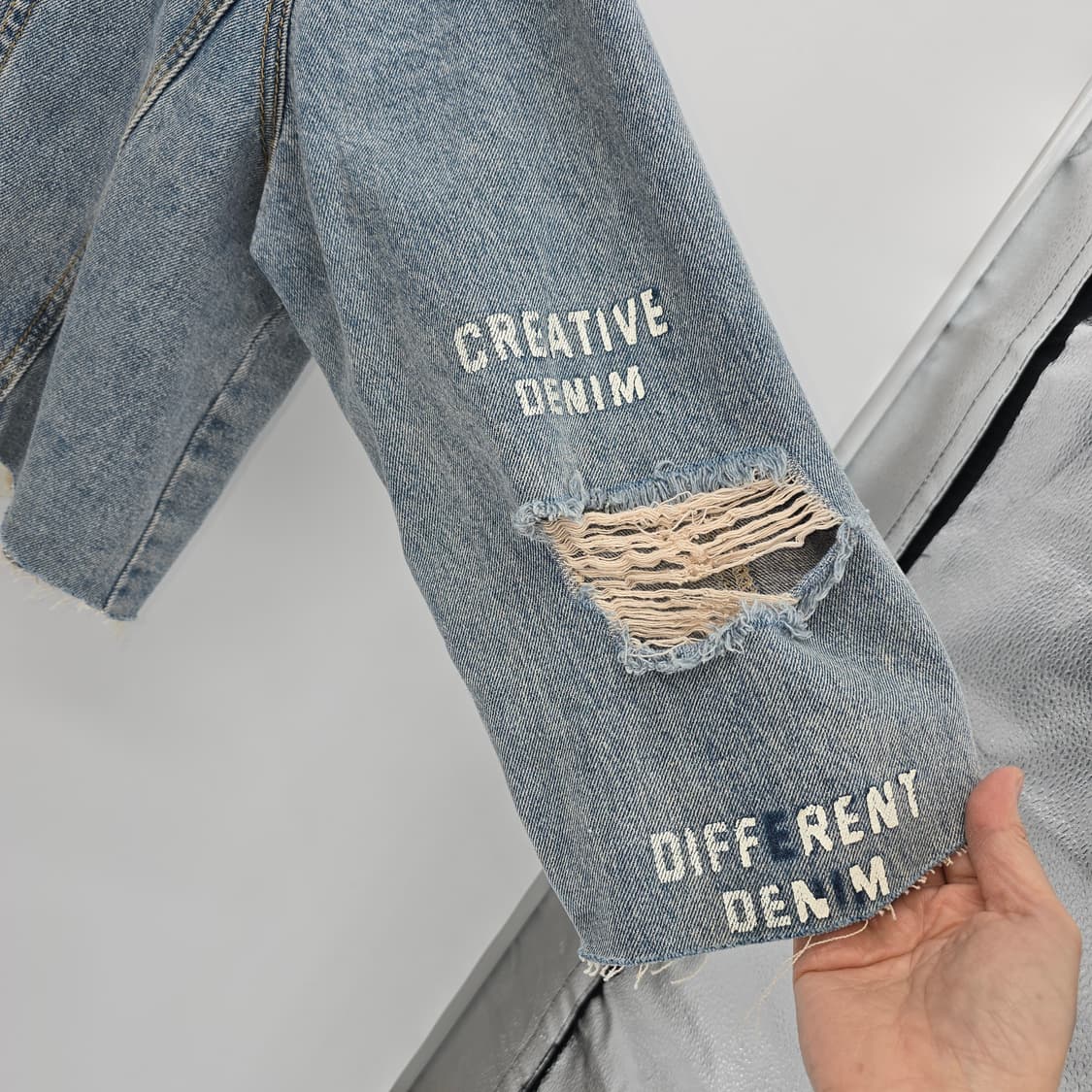 SHINE PVC 데님 자켓업사이클 리워크 상품이미지9