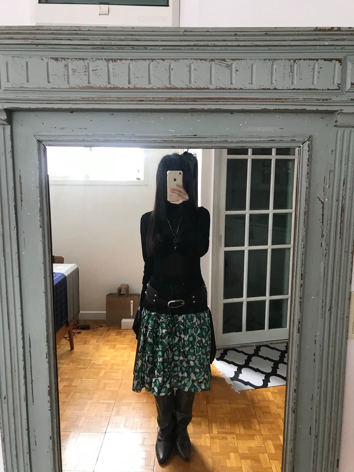 vintage pattern skirt 상품이미지3