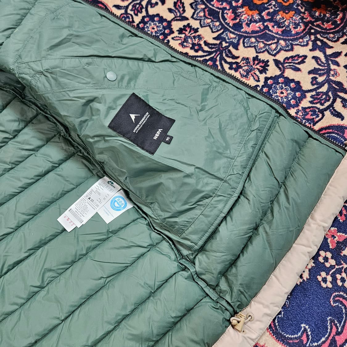 네파(Napa) 21fw 경량 덕다운 하프 패딩 90 size 상품이미지9