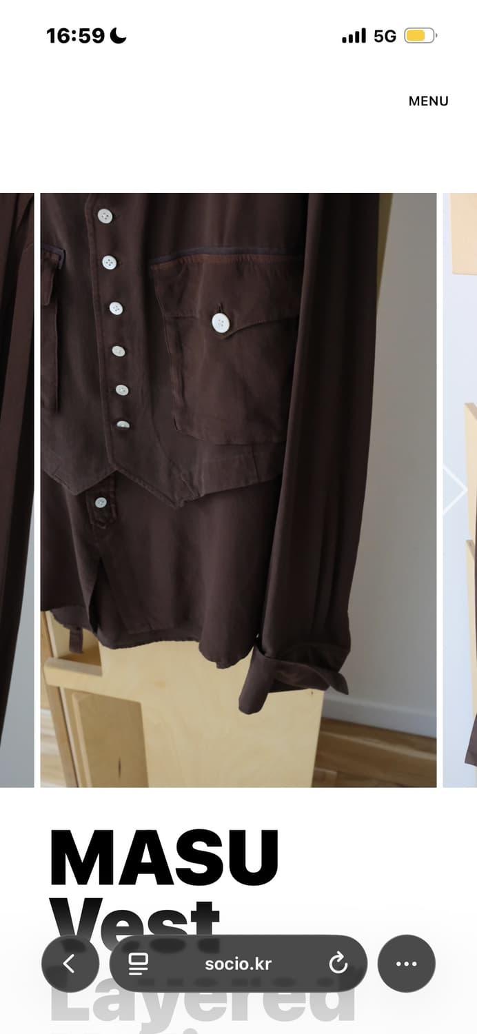 소시오샵 MASU 19aw Vest Layered Shirt 상품이미지5