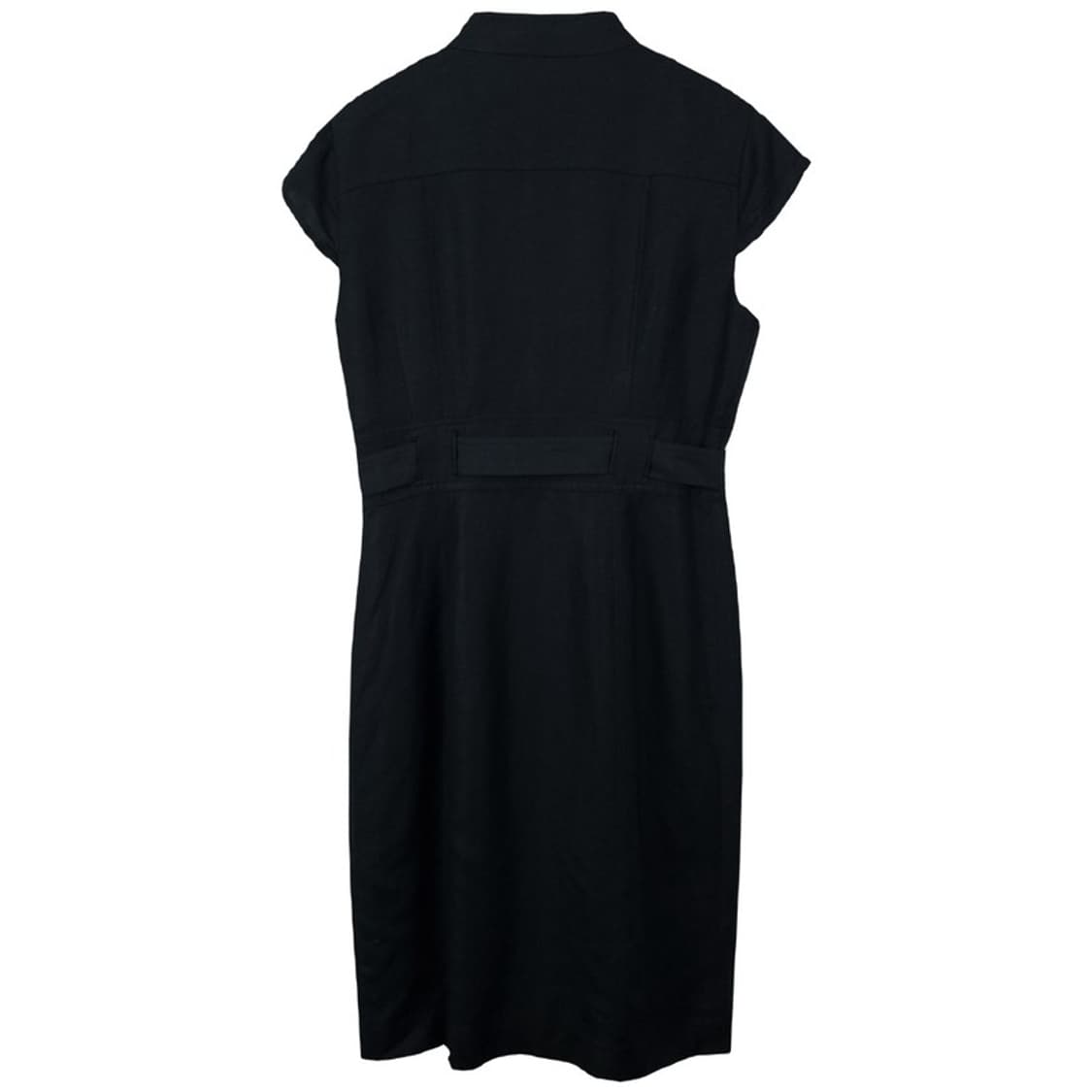 [캘빈클라인] 린넨 반팔 롱 원피스 블랙 M19493 상품이미지3