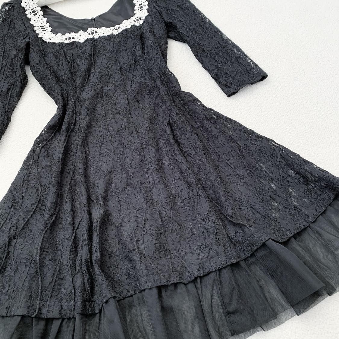 블랙레이스 로맨틱 7부 원피스 상품이미지3