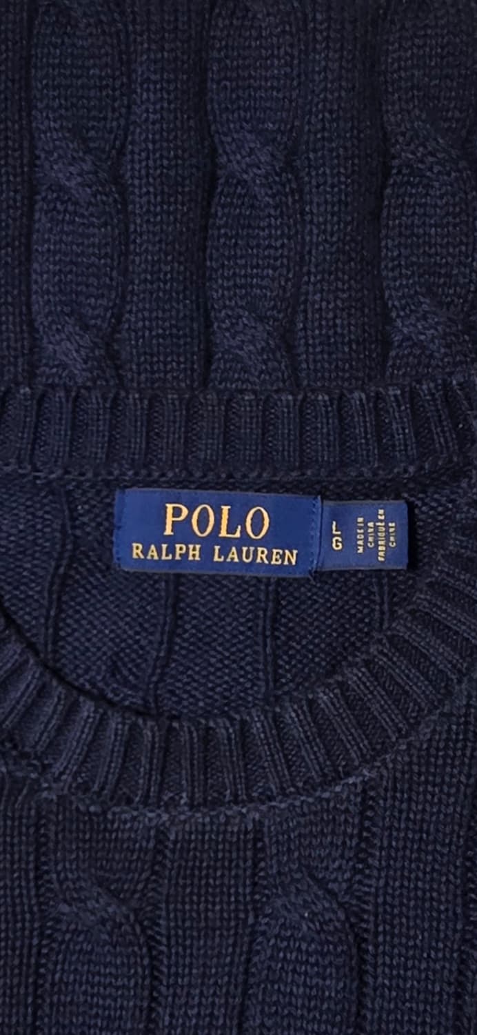 폴로 랄프로렌 케이블 니트 네이비 L 상품이미지3