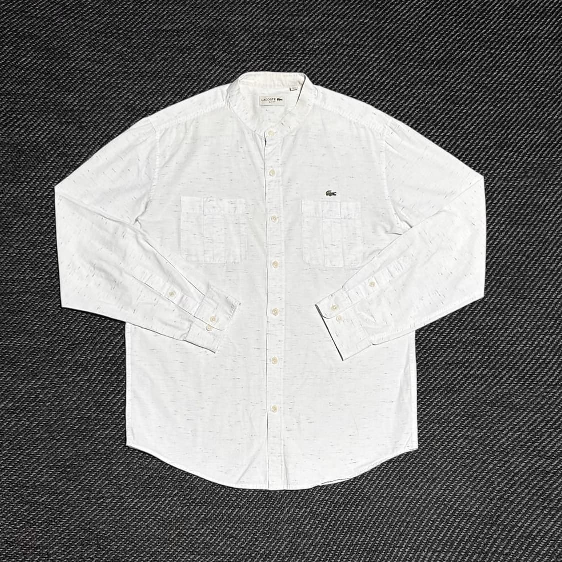 [L] Lacoste 라코스테 스탠드 라운드 카라 코튼 셔츠 상품이미지1