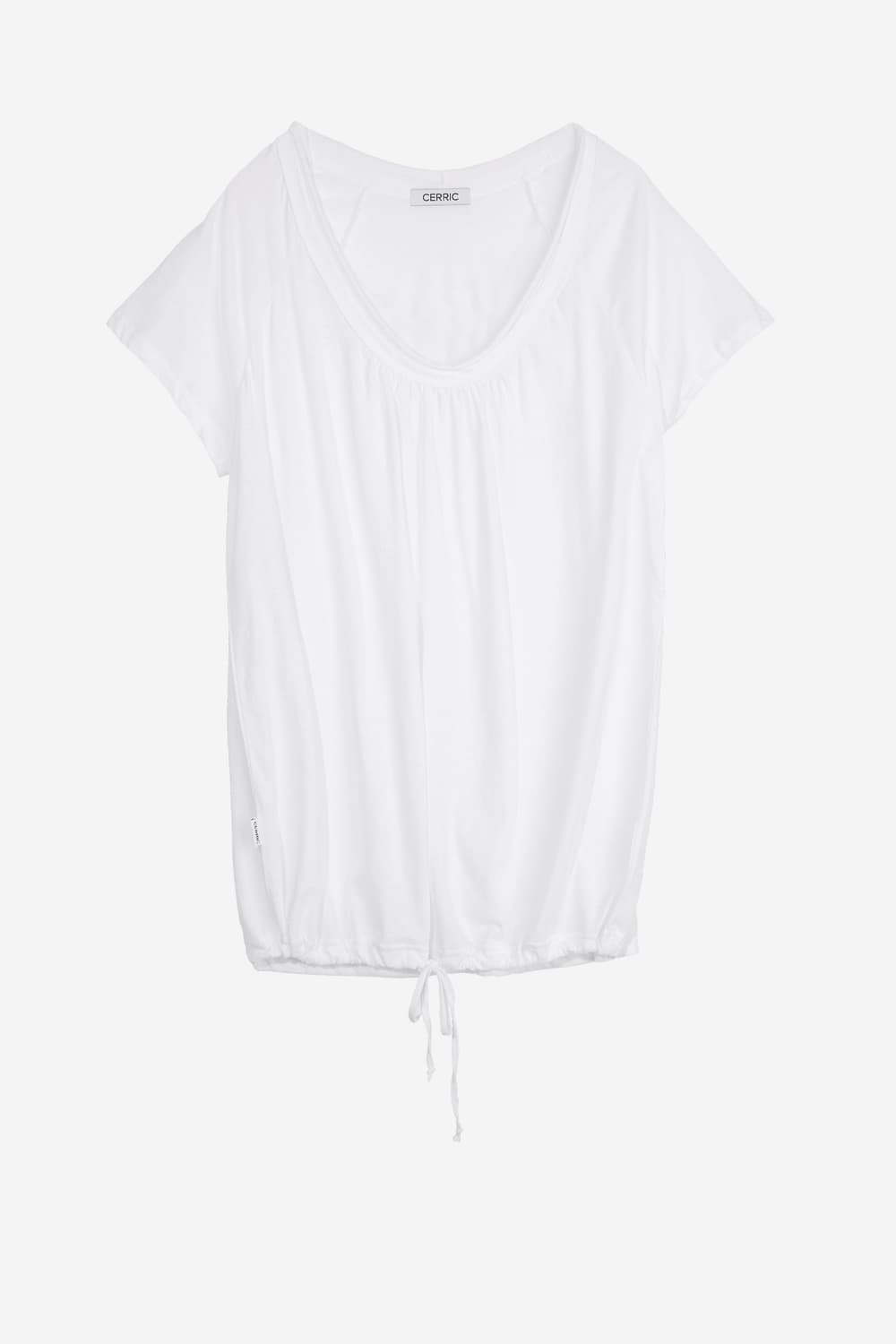 Cerric ROUND DRAWSTRING HEM TOP / WHITE 상품이미지2