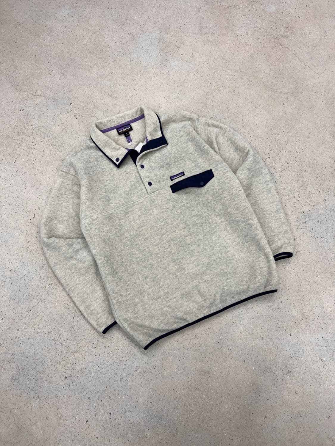 파타고니아 신칠라 오트밀 헤더 스냅 플리스 상품이미지2