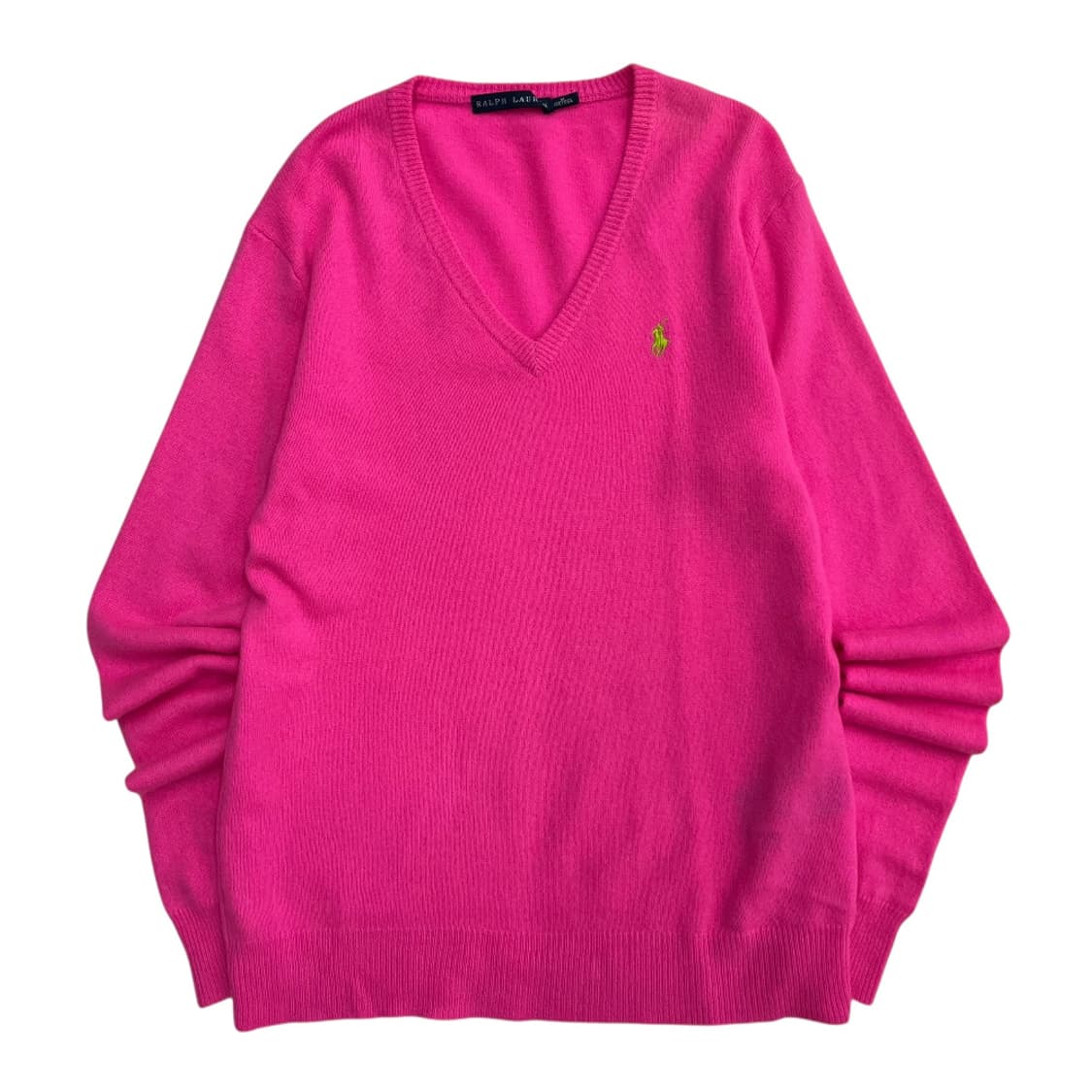 폴로 랄프로렌 라이트그린포니 핑크 브이니트 M 상품이미지2