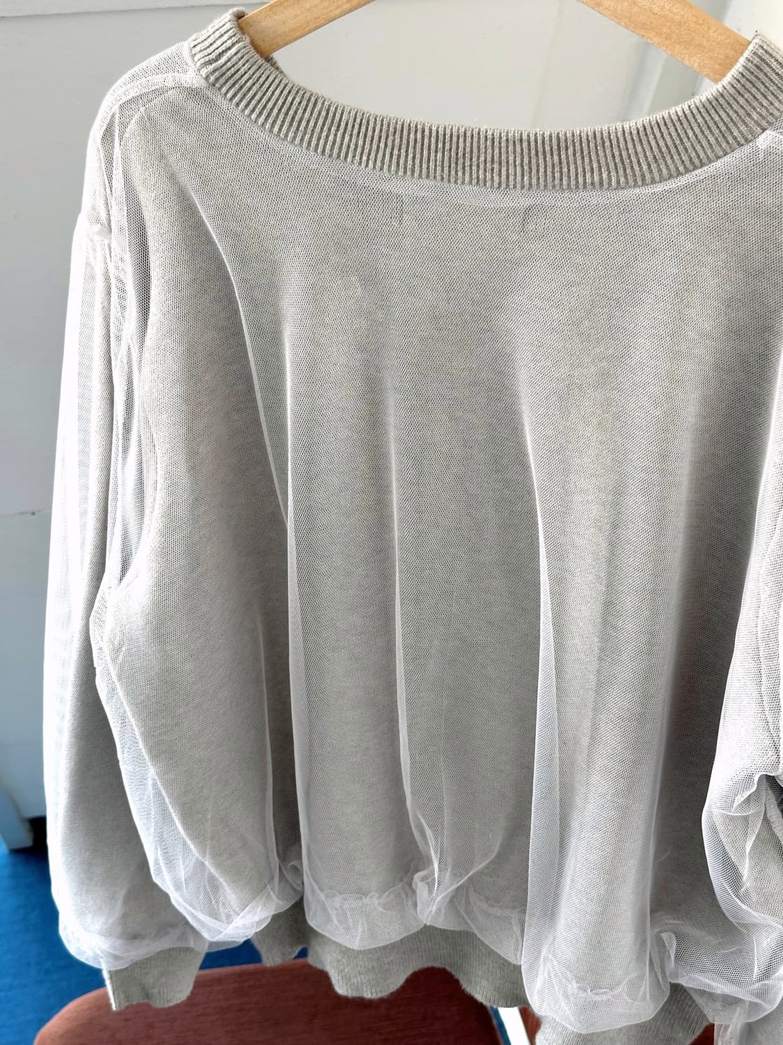 Design meshed knit layer knit P/O 상품이미지5