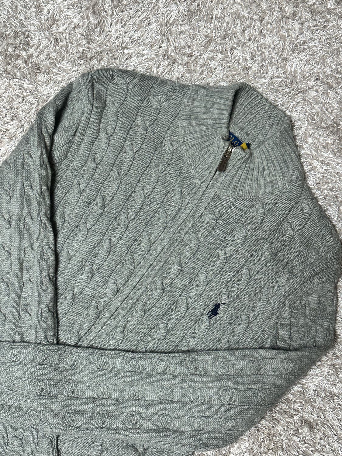 폴로 꽈베기 니트집업 상품이미지2