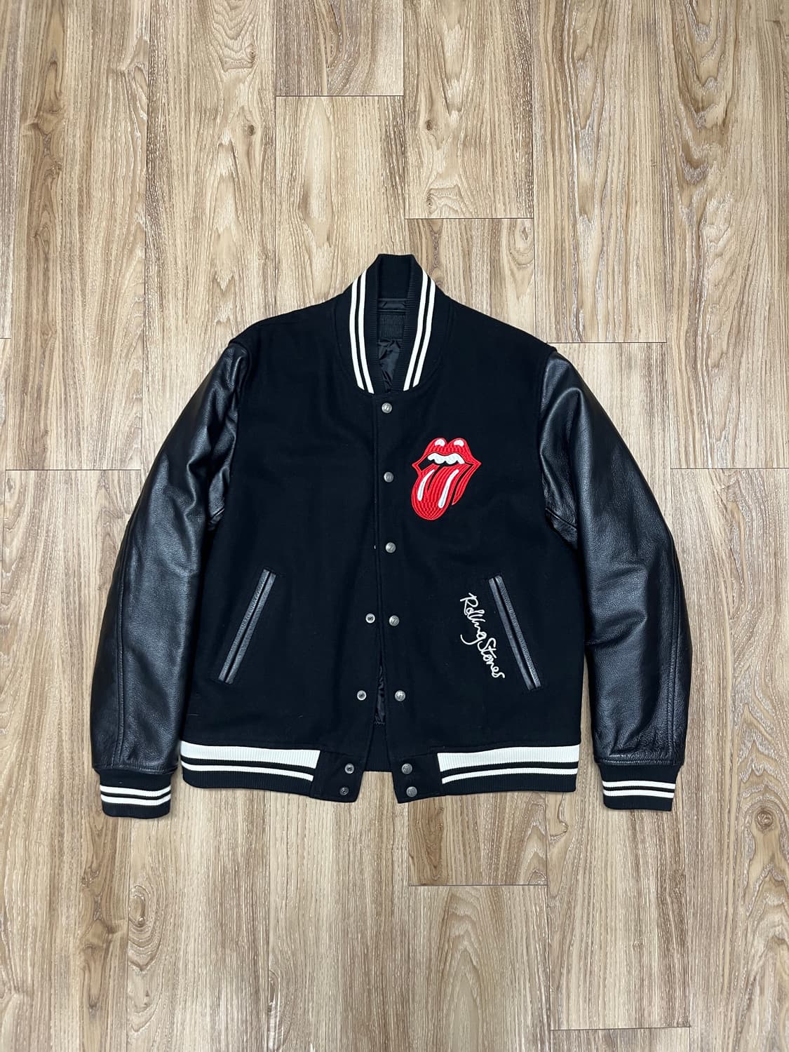 Jackrose 롤링스톤즈 소가죽 바시티 자켓 상품이미지1