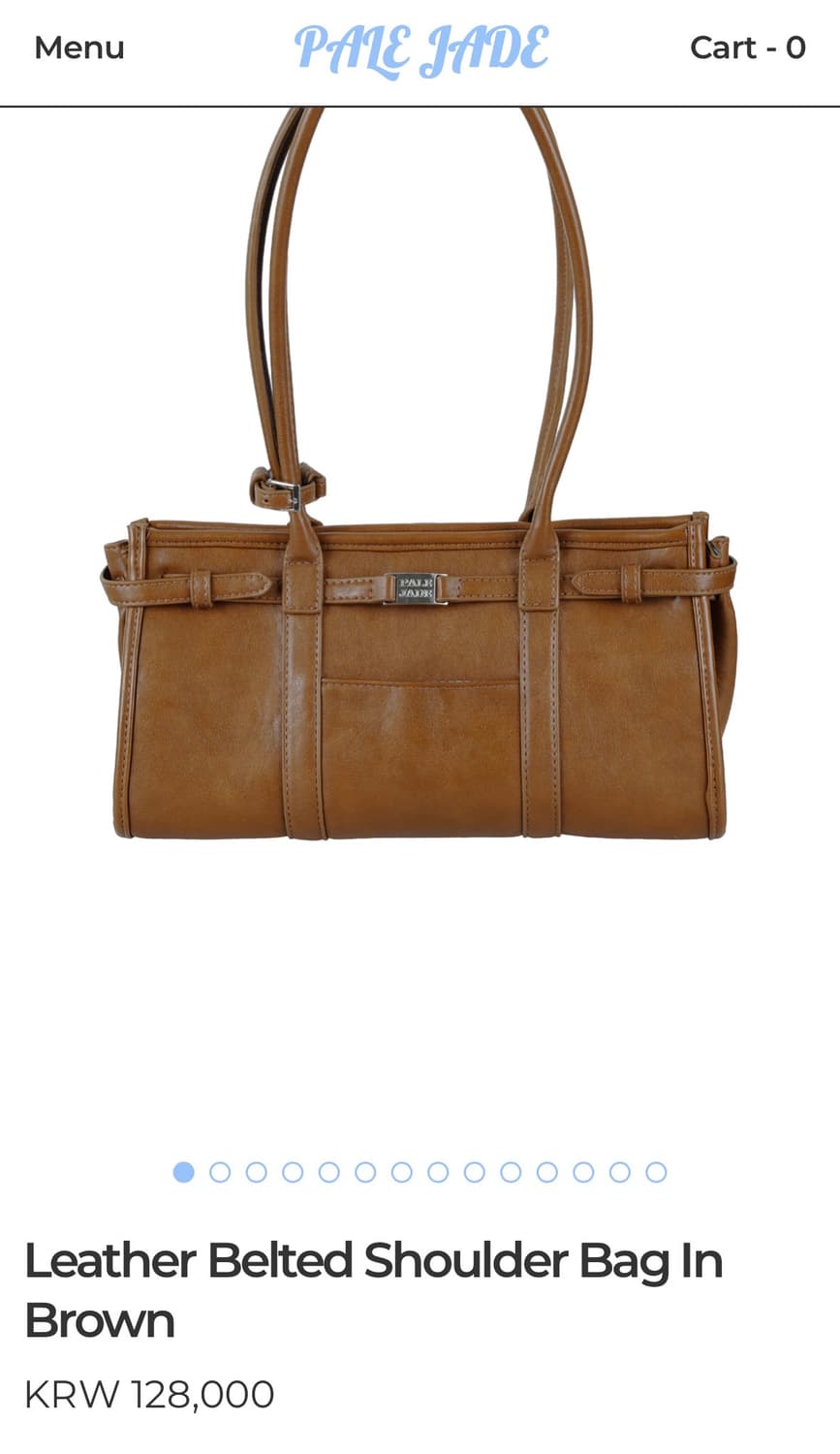 페일제이드 브라운 가방 미윳 프리따 착용 상품이미지3