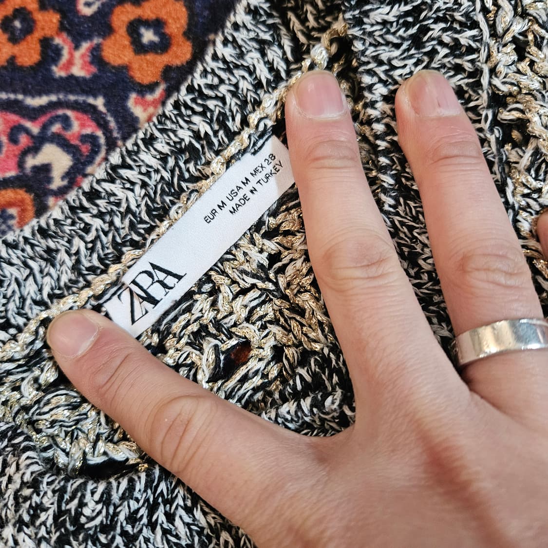 자라(Zara) 믹스 펄 트위드 가디건 자켓 M size 상품이미지6