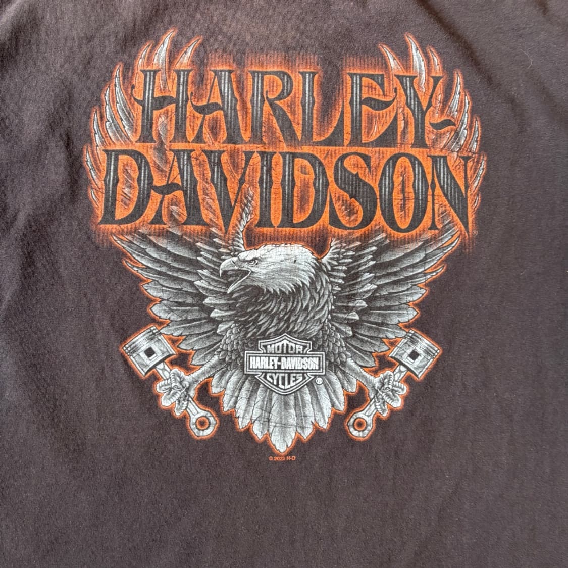 할리데이비슨 정품 썬페이딩 블랙 반팔 티셔츠 상품이미지10