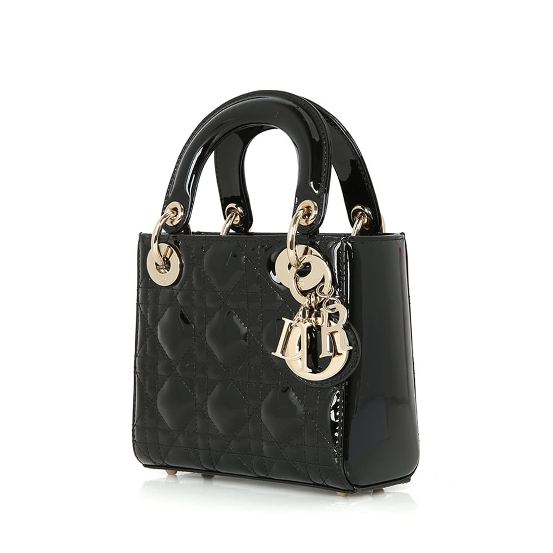 디올 Lady Dior 미니백 블랙 페이턴트 까나쥬 레이디디올 보증서 상품이미지2