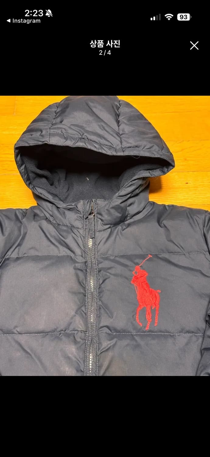 폴로 빅포니 패딩 네이비 상품이미지2