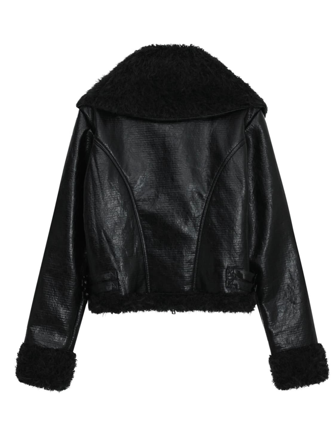 보헤미안서울 OVER COLLAR SHEARING JACKET, BLAC 상품이미지4