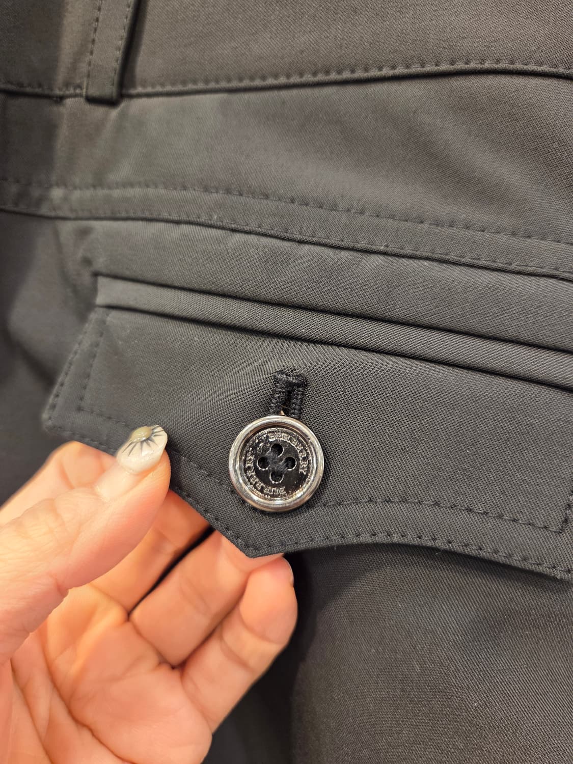 버버리 블랙 로우 웨스트 스트레치 팬츠 상품이미지7