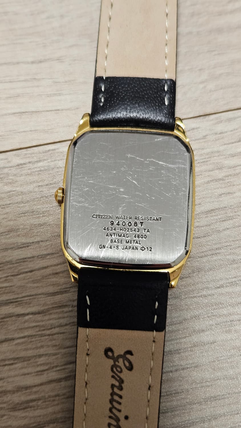 빈티지 시티즌 Forma 사각 금장 가죽 시계 상품이미지8