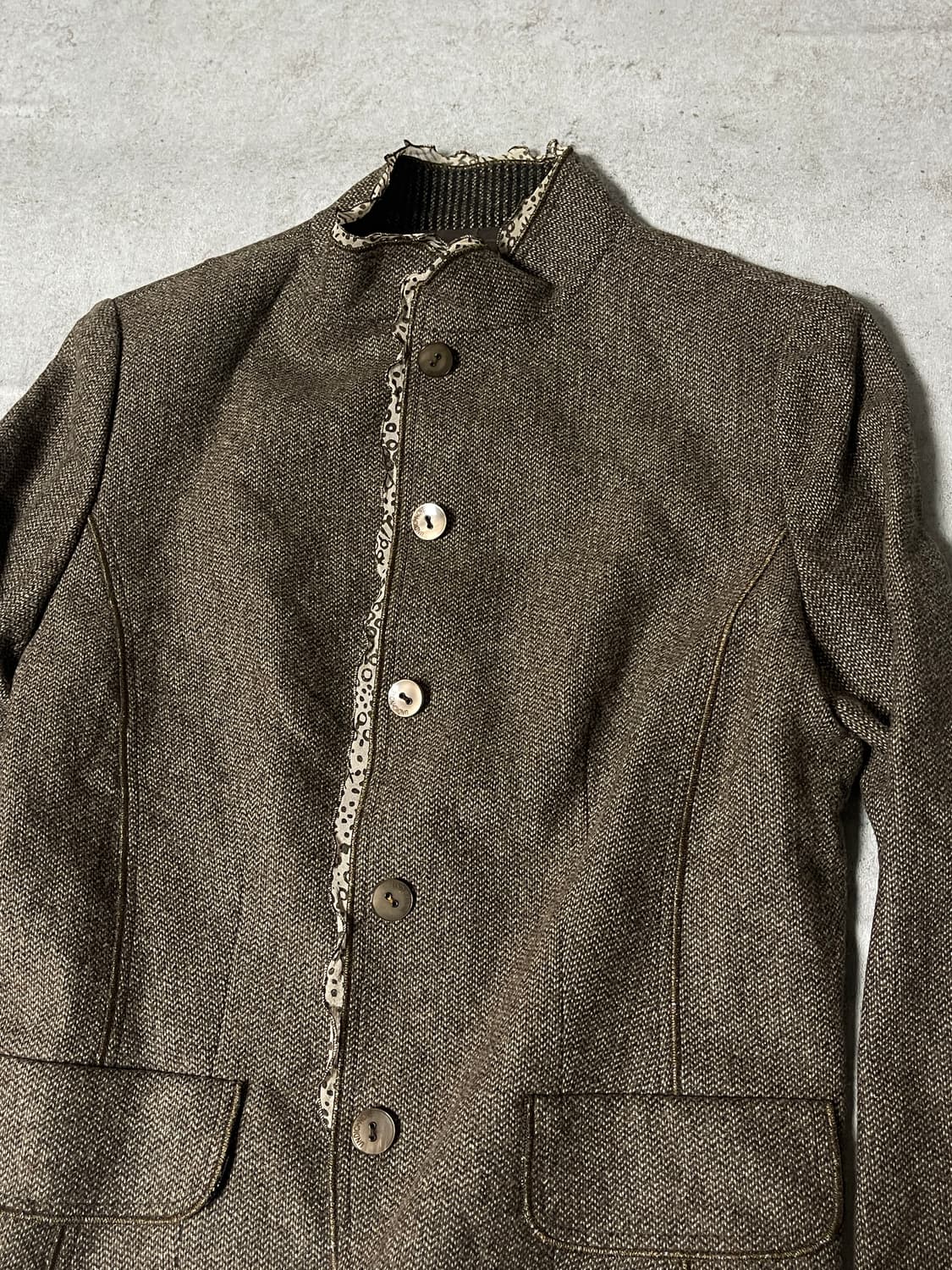 (UNDICI-NOVE)leopard collar highneck jac 상품이미지2