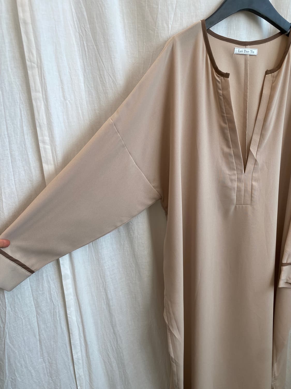 베이지 레이어드 맥시원피스(L) 상품이미지6