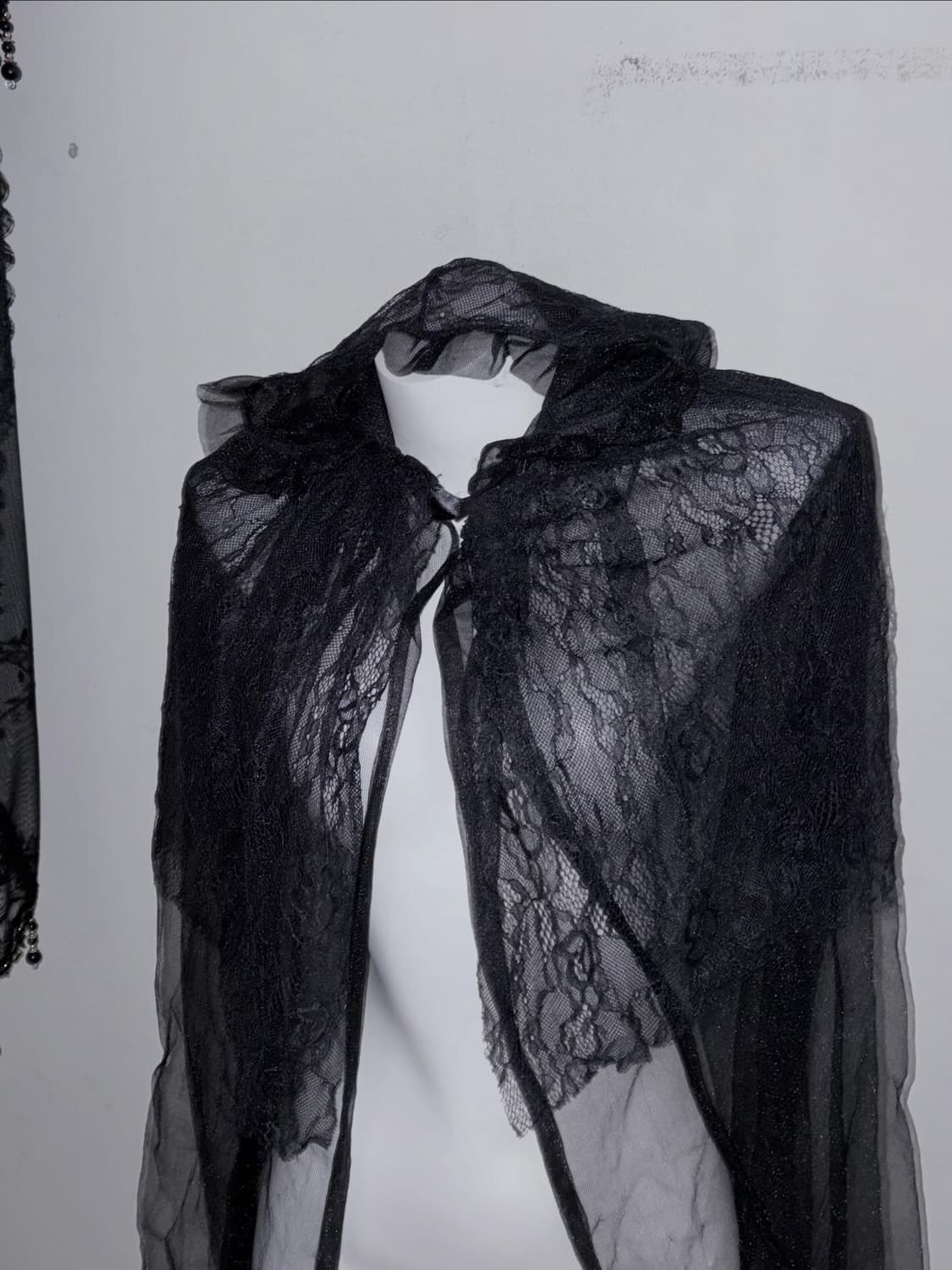 오사라기깔 고스 시스루 베일 3겹 레이어드 다크페미닌 고스로리 레이스 상품이미지3
