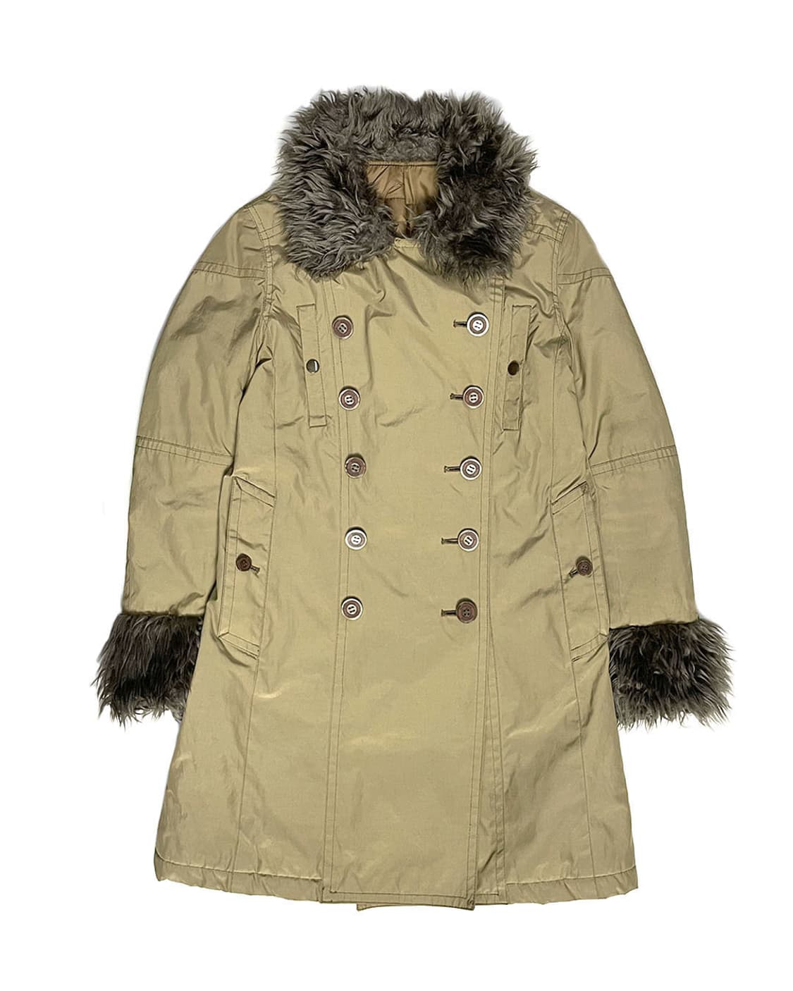 Hysteric Glamour 더블 버튼 트리밍 퍼 자켓  상품이미지1