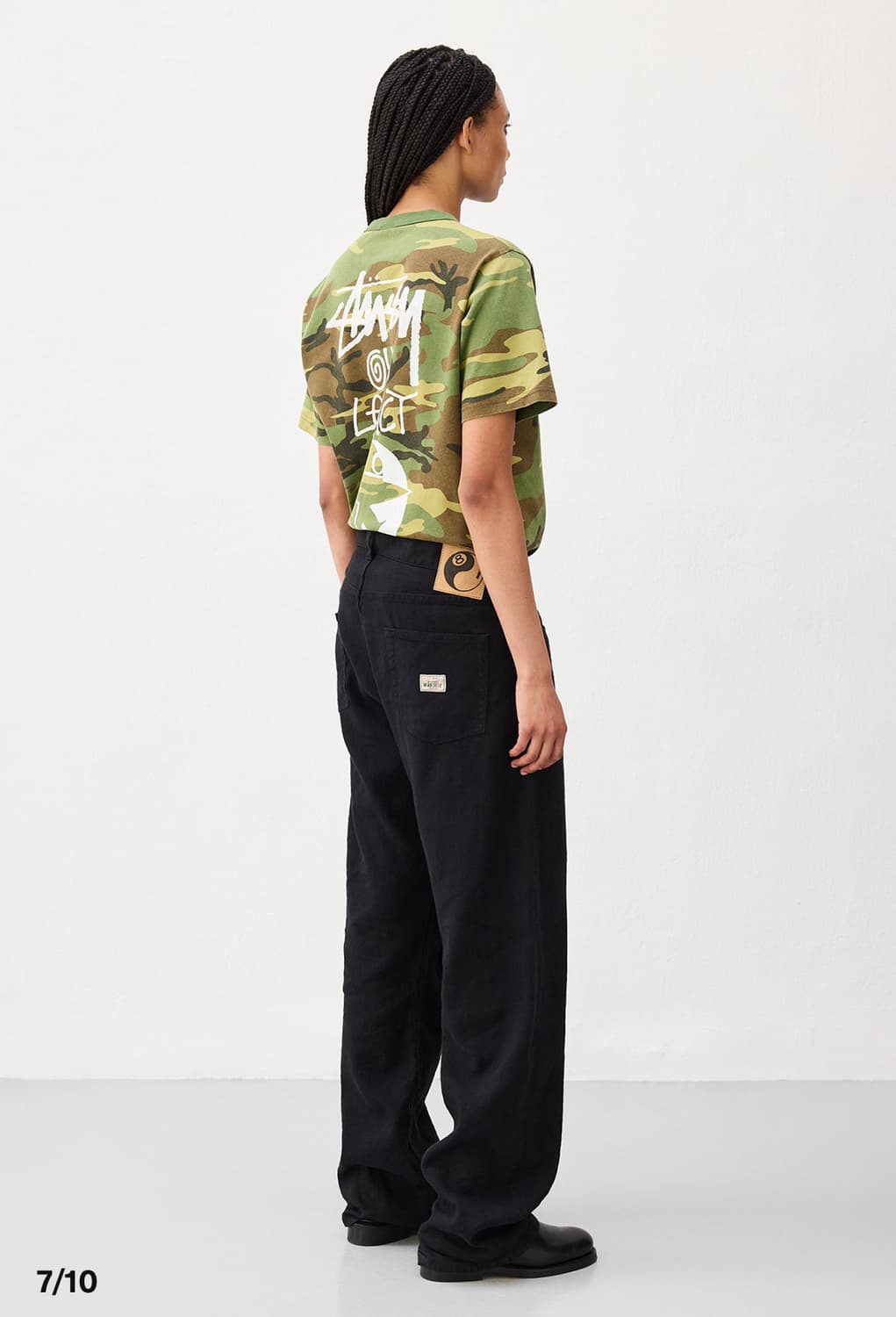 아워레가시 스투시 Overdyed Black Linen Twill 상품이미지2