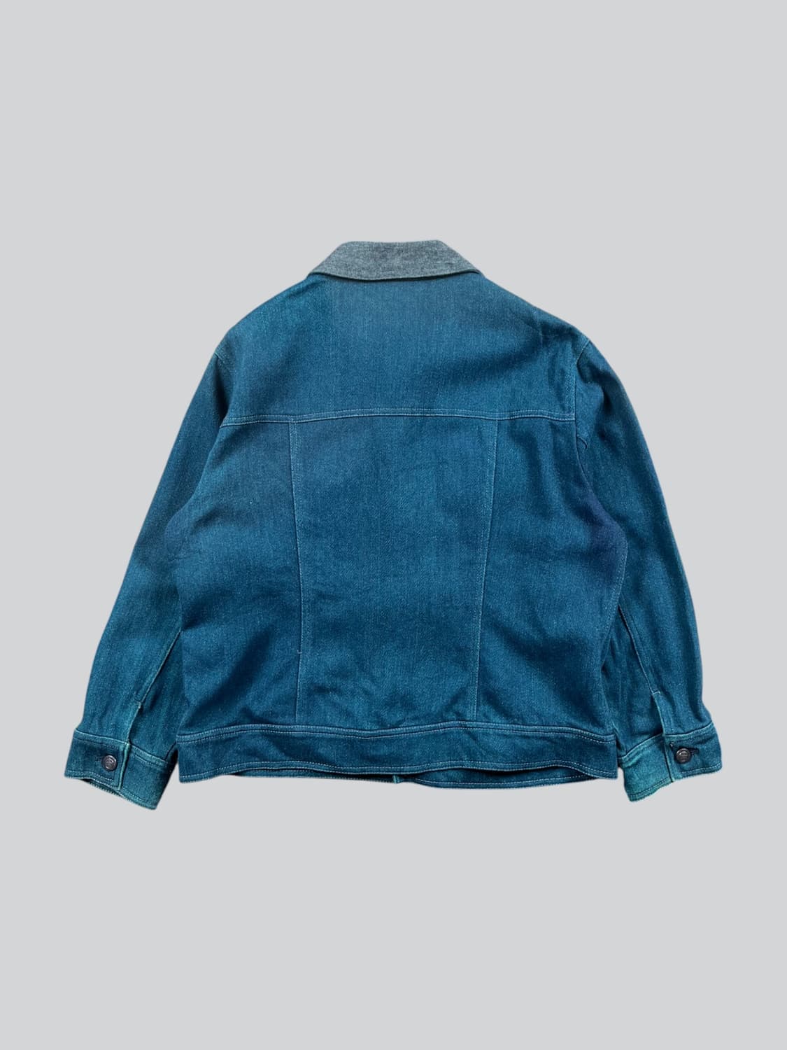 Vintage 블루 워시드 코튼 자켓  상품이미지4