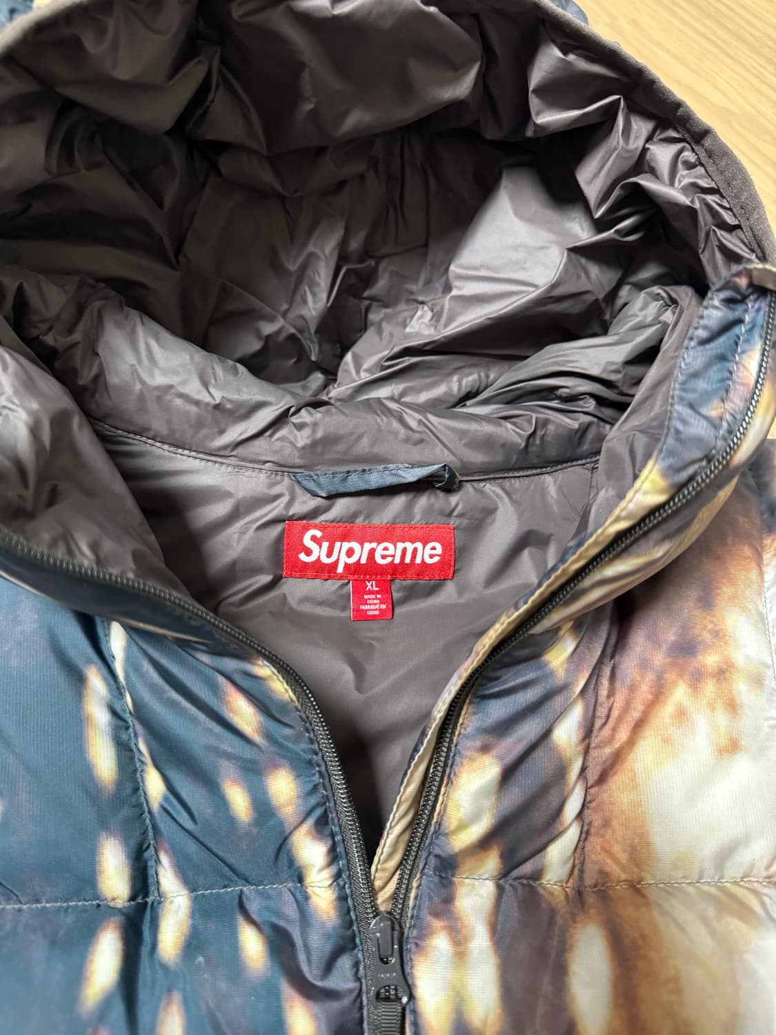 슈프림 마이크로다운 하프 집 후드 디어 XL 아노락패딩 상품이미지4