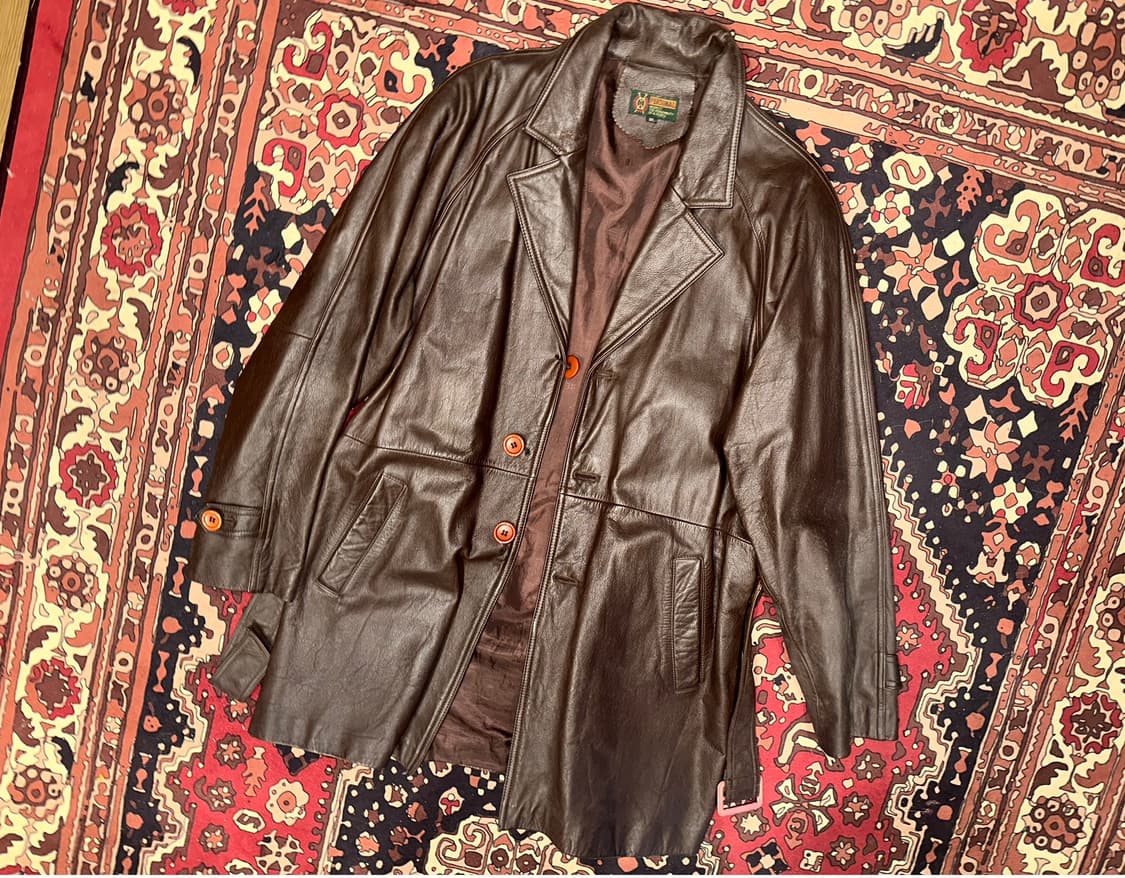 ( XL ) 가죽코트 가죽카코트 레더자켓 가죽자켓 소가죽 양가죽 상품이미지5