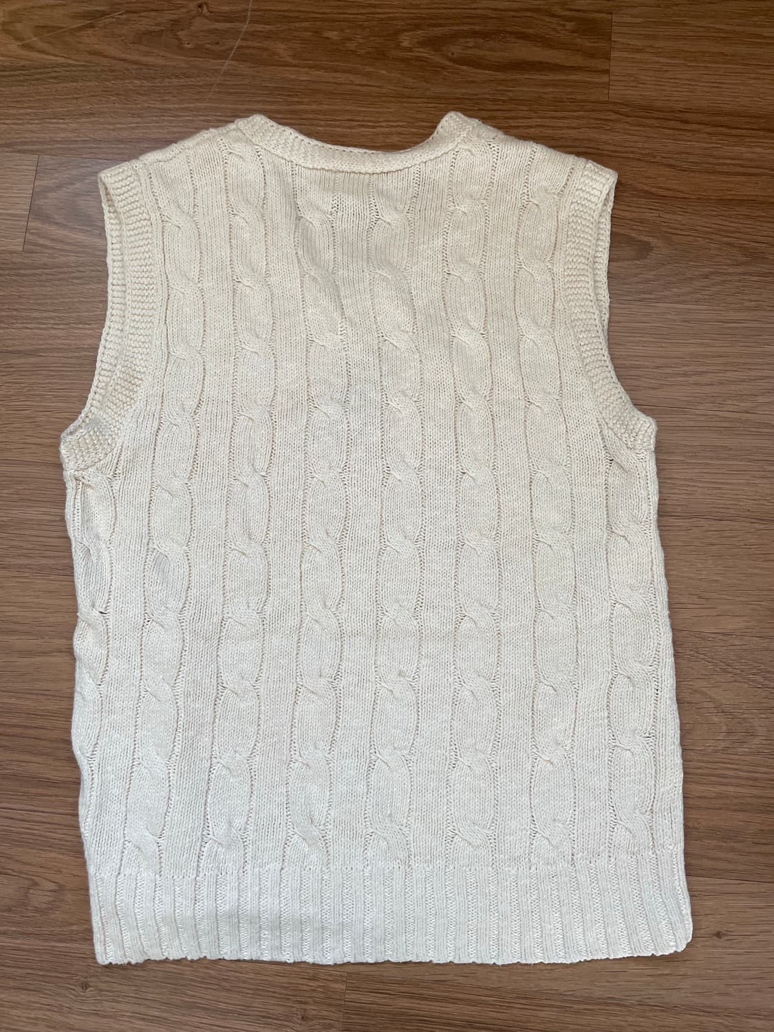 럭비 랄프로렌 크리켓 니트 베스트 아이보리 에크루 자수 상품이미지3