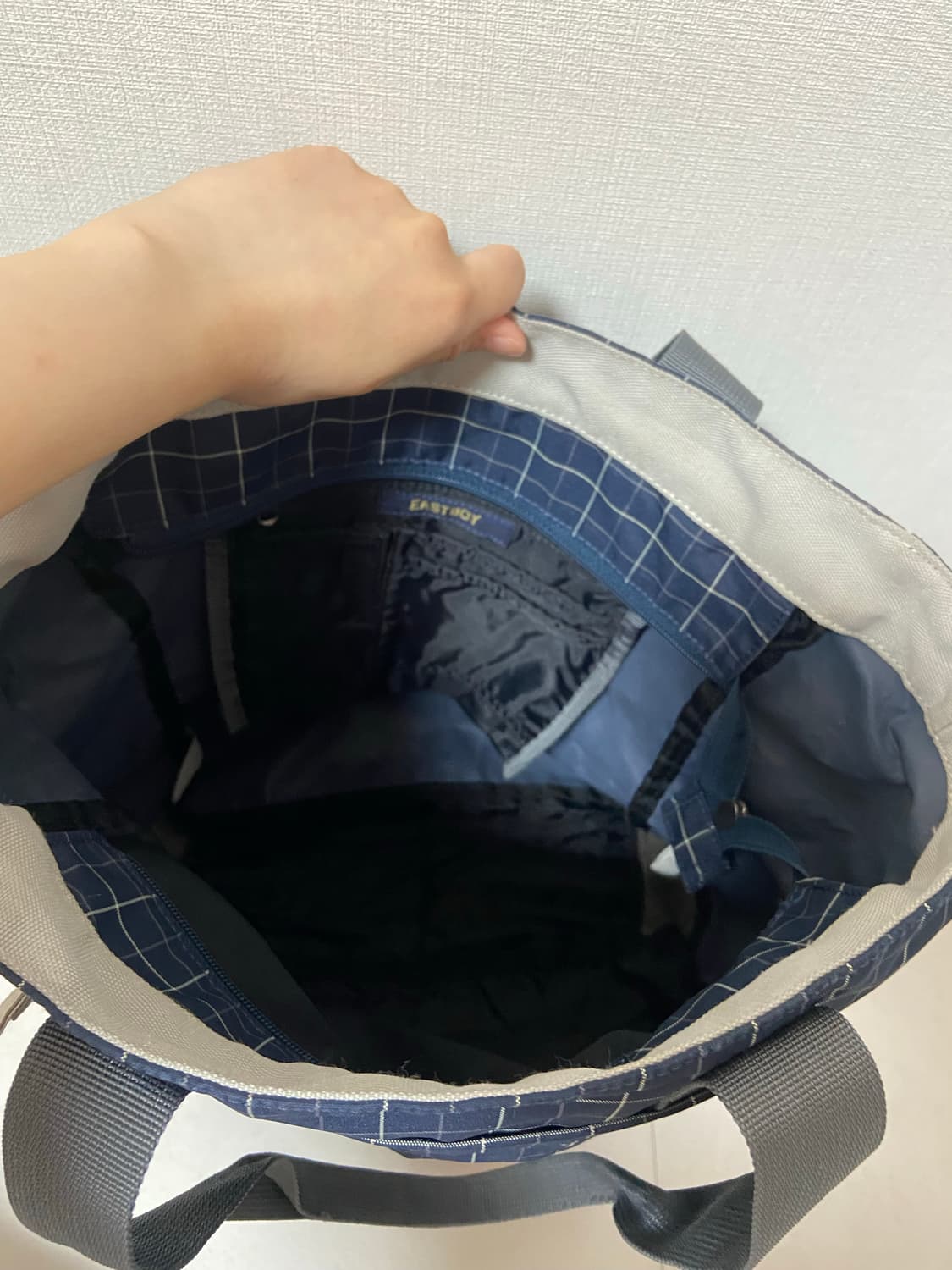 일본 빈티지 체크 이스트보이 숄도백핸드백 상품이미지4