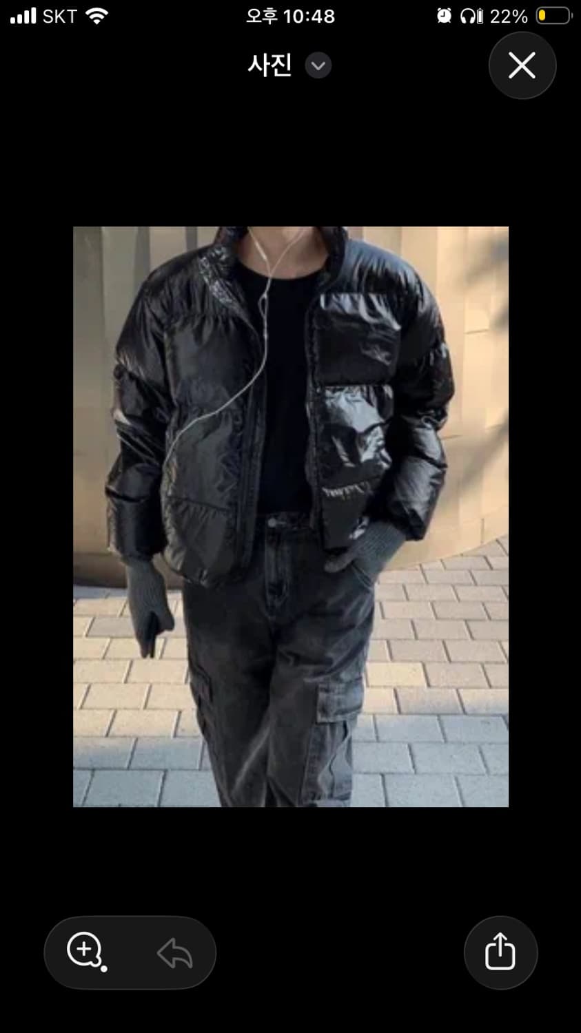 오텀 유광 크롭 패딩 상품이미지2