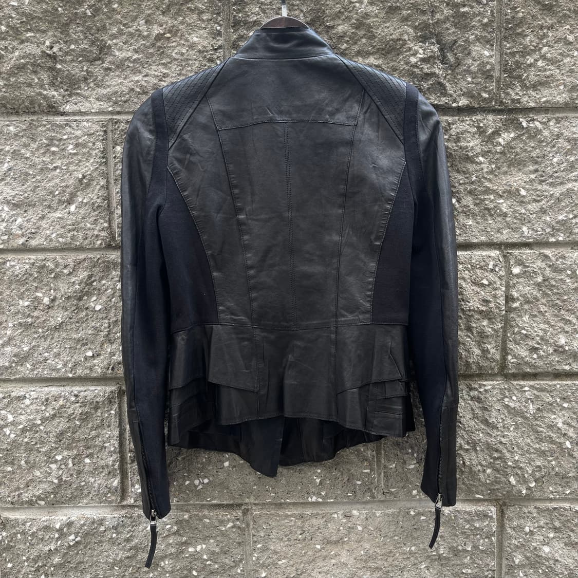 [M] DECO 비대칭 양가죽 여성 지켓 상품이미지3