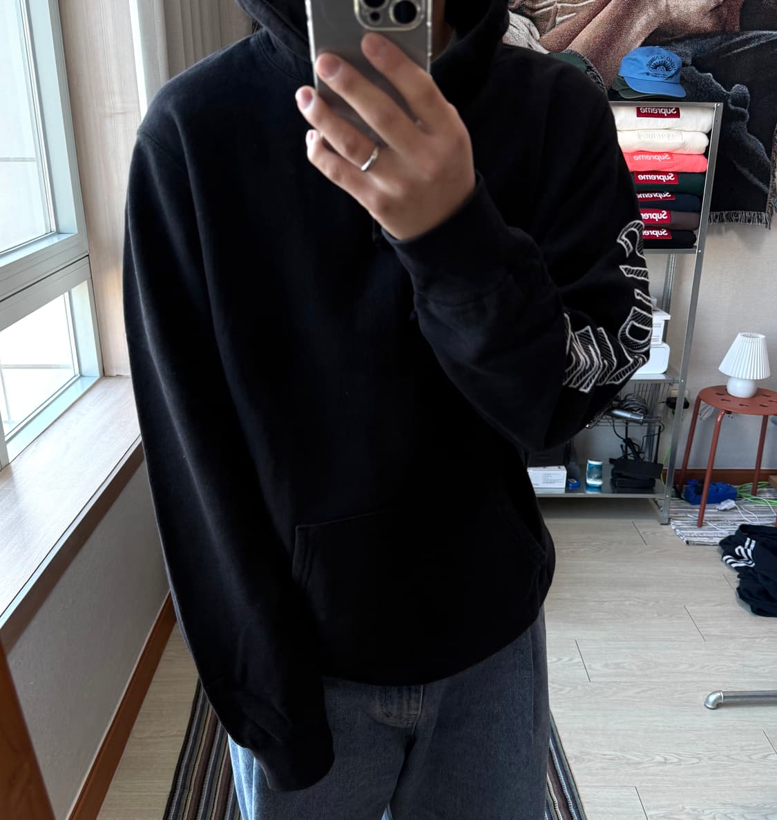 슈프림 엠브로이더리 후드티 상품이미지1