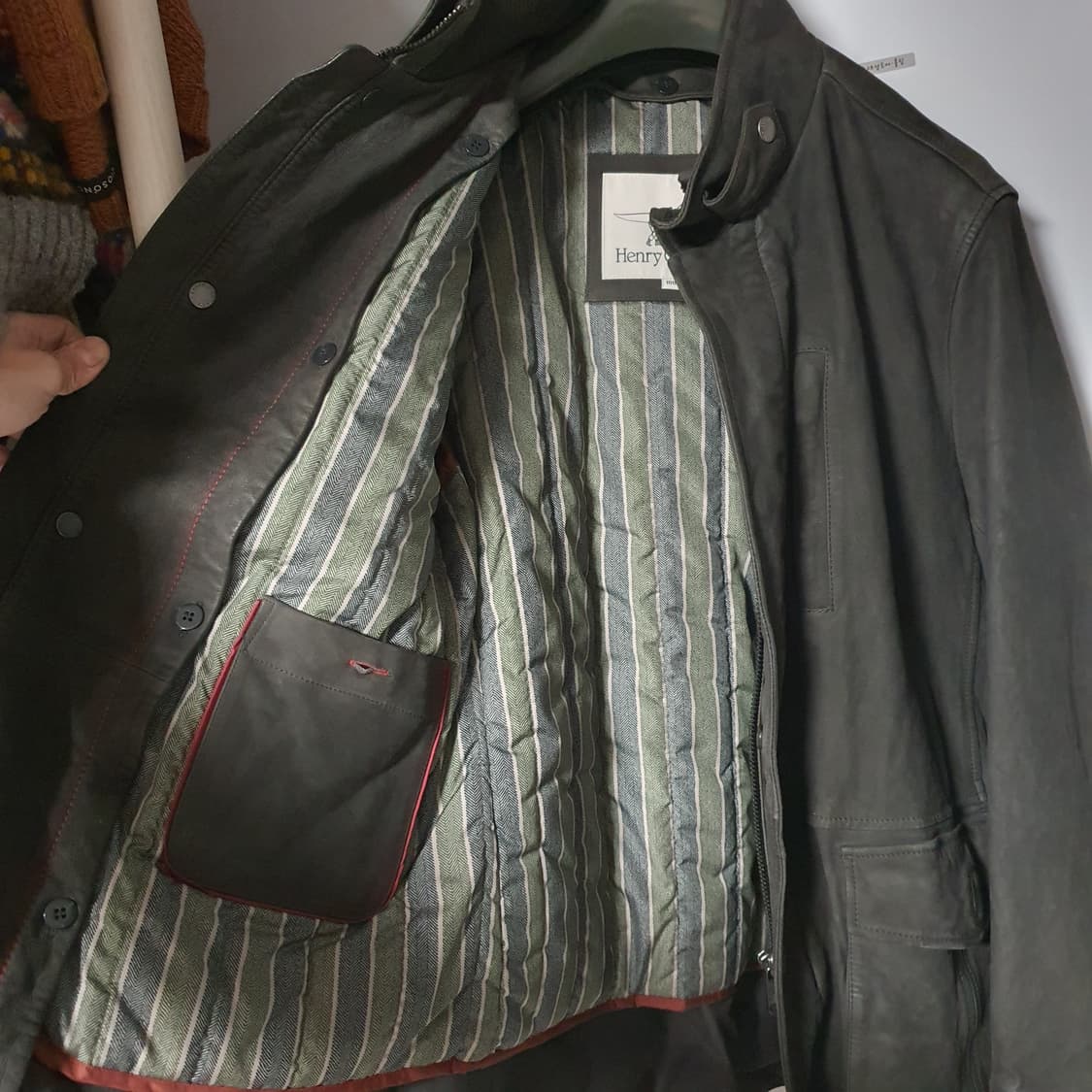 [100] 헨리코튼 가죽 누벅 자켓 (양가죽) 상품이미지8
