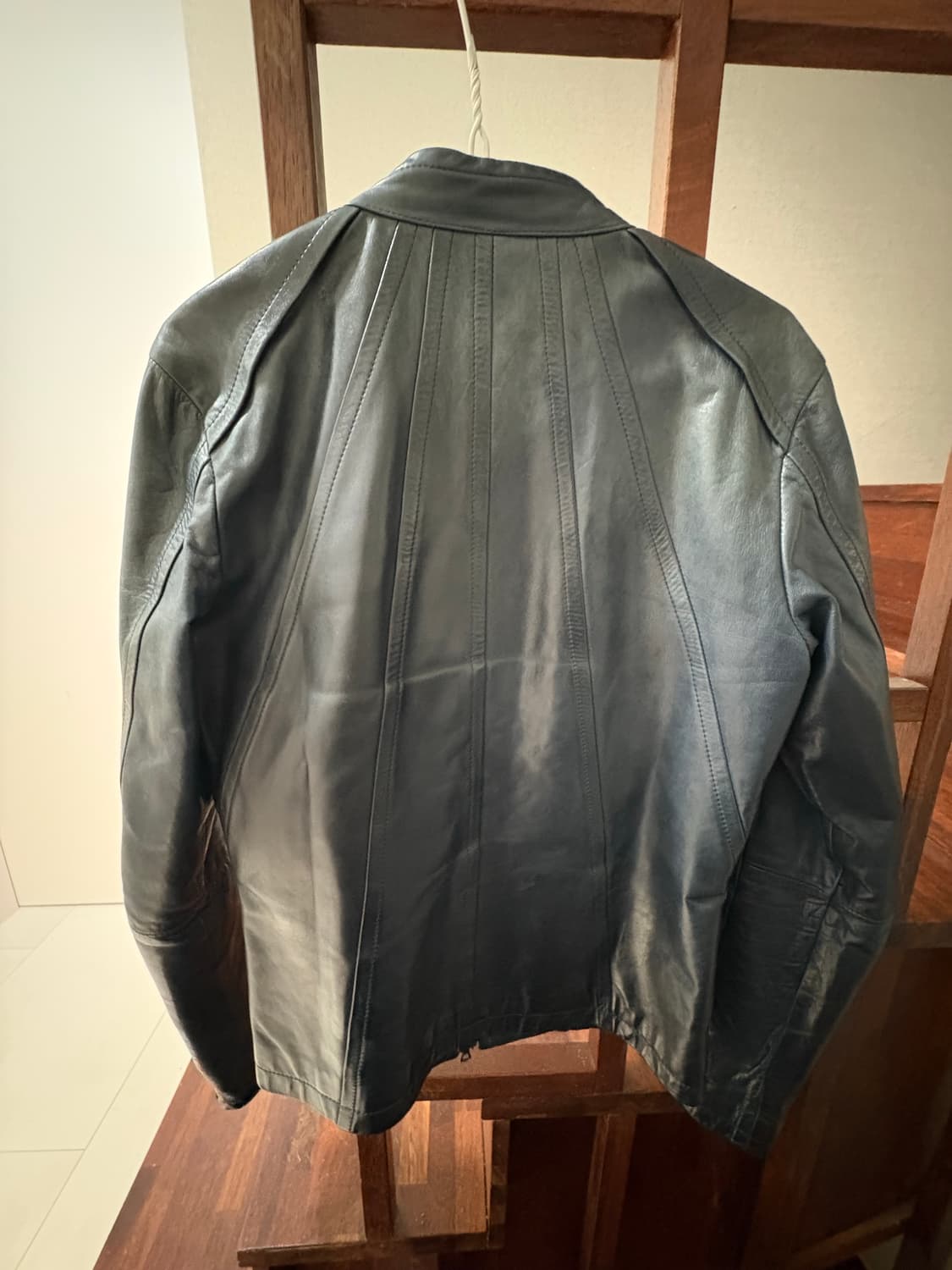 No id 홀스 레더 자켓 상품이미지4