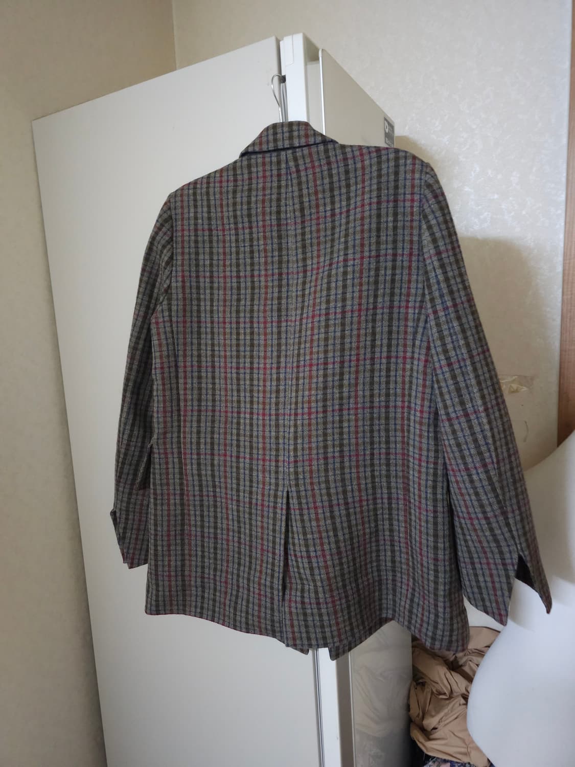 타임 체크 울 자켓 더블자켓 롱자켓 상품이미지4