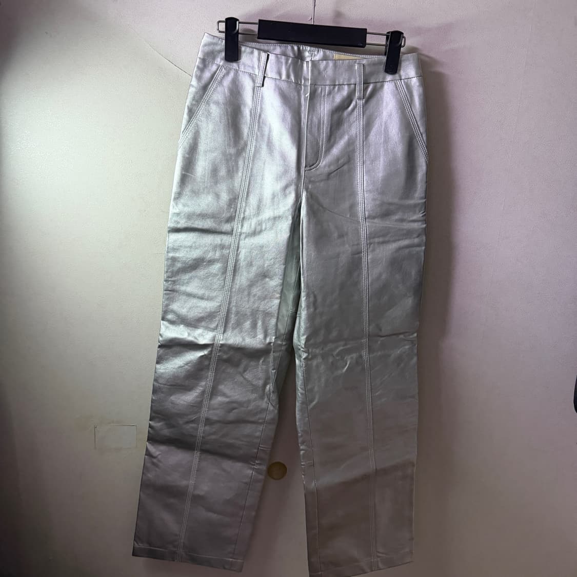 마뗑킴 여성 실버 레더 팬츠 S (55-66정도) 상품이미지2