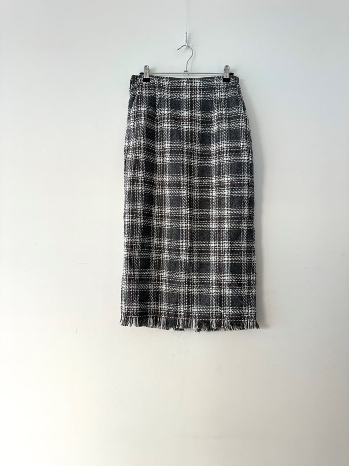 Tartan check tassel skirt / grey 상품이미지6