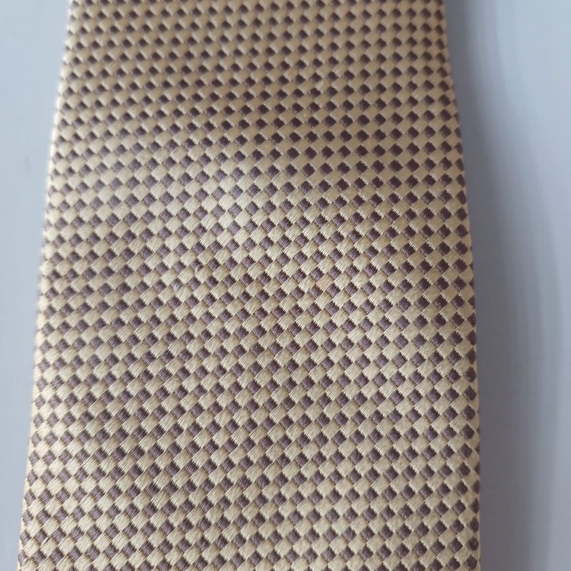 지오지아 실크 골드 마이크로 패턴 넥타이 8.4cm A등급 A19839 상품이미지9