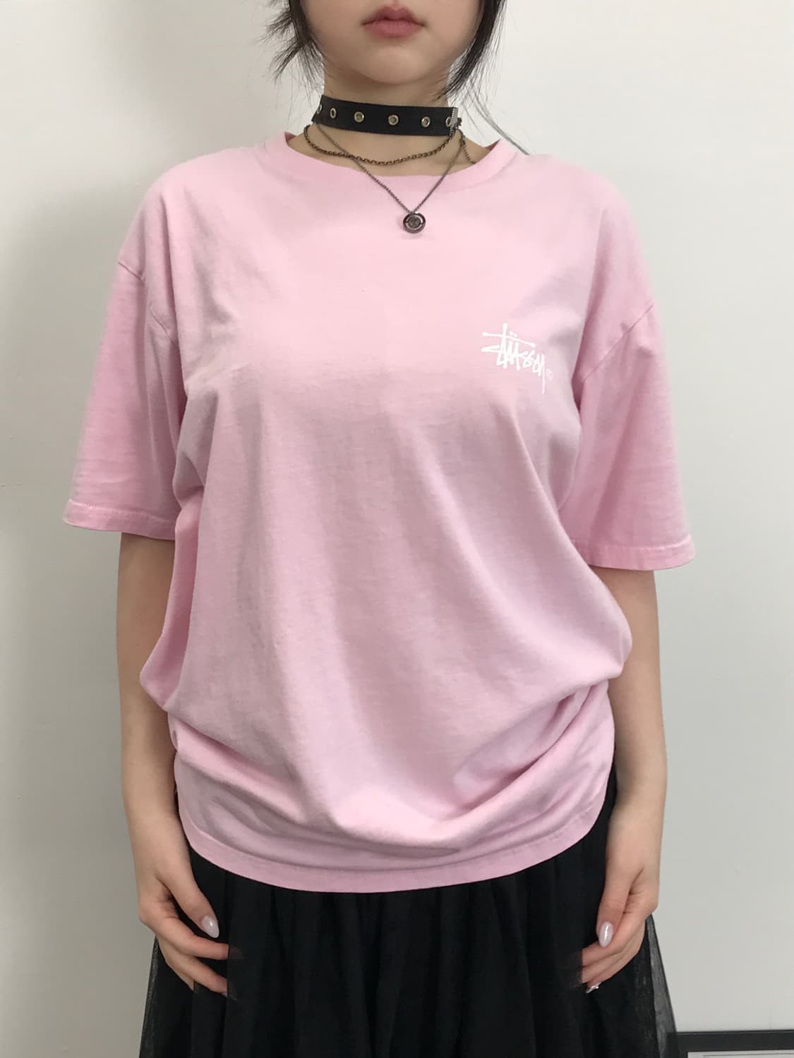 Stussy Basic Logo Pink Tee 상품이미지2