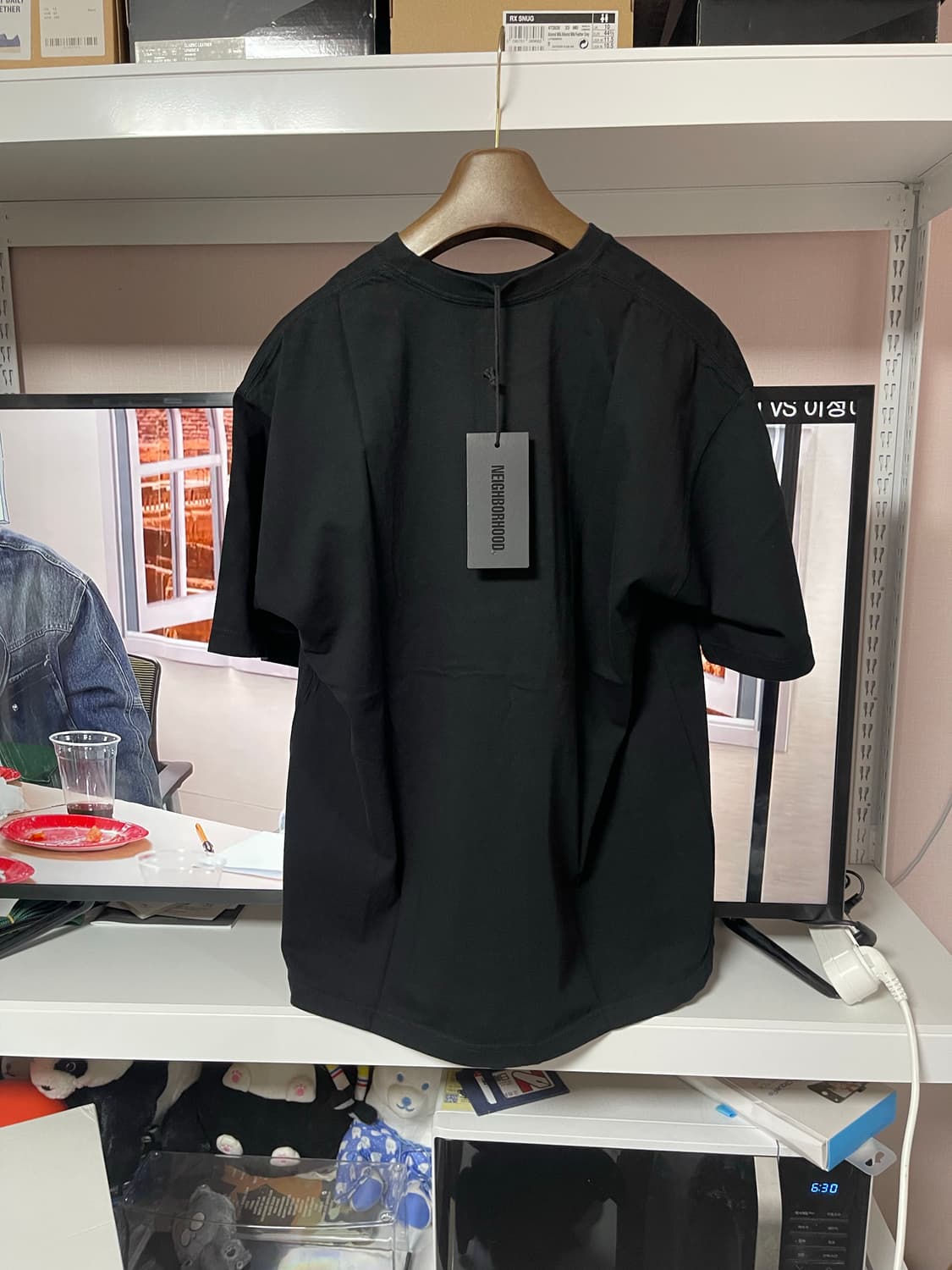 네이버후드 반팔 티셔츠 블랙 상품이미지3