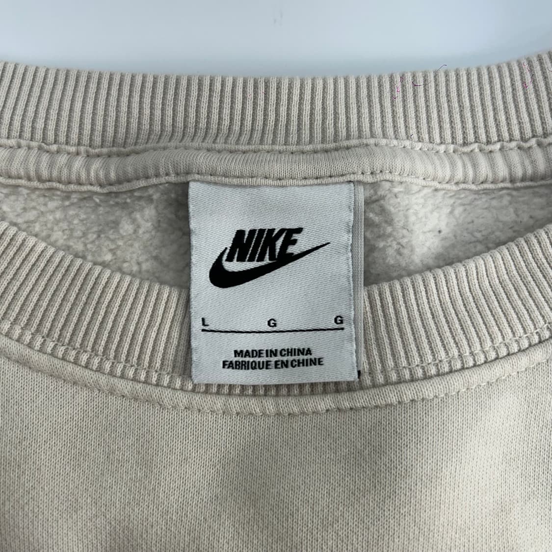 Nike 나이키 네이비 로고 아이보리 맨투맨 상품이미지5