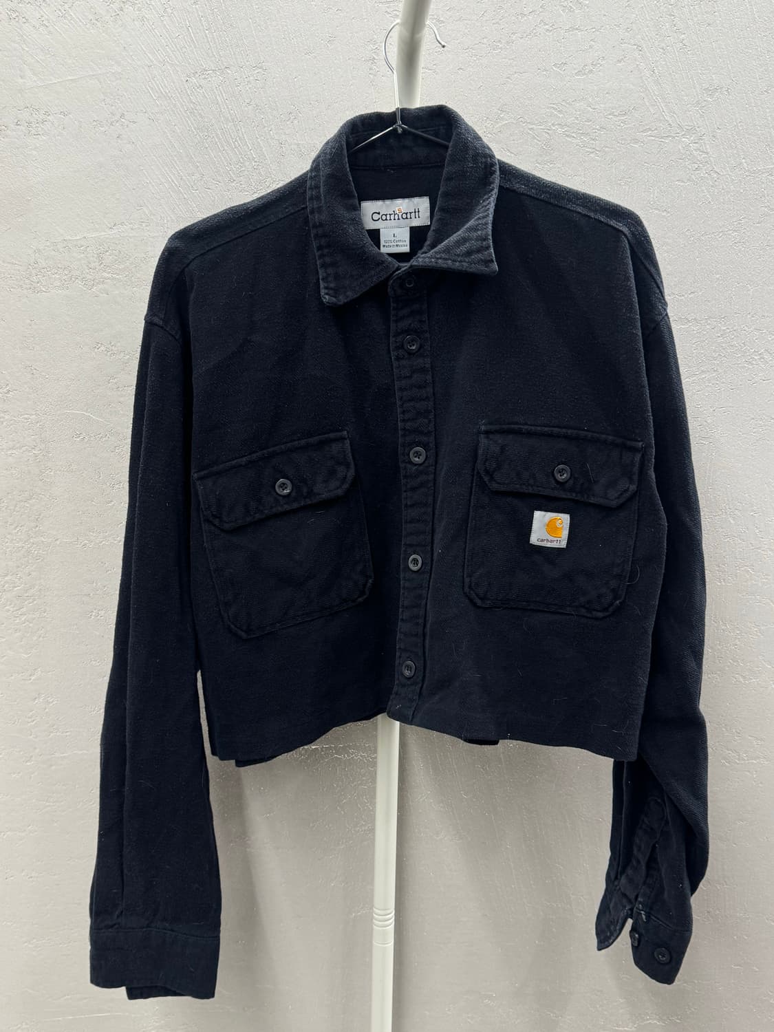 칼하트 블랙 크롭 셔츠 자켓 L 상품이미지2