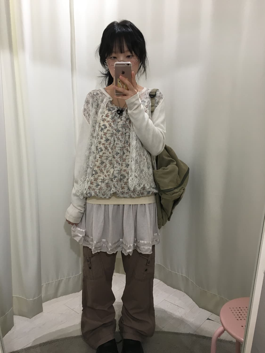 잔꽃 레이어드 블라우스 상품이미지3